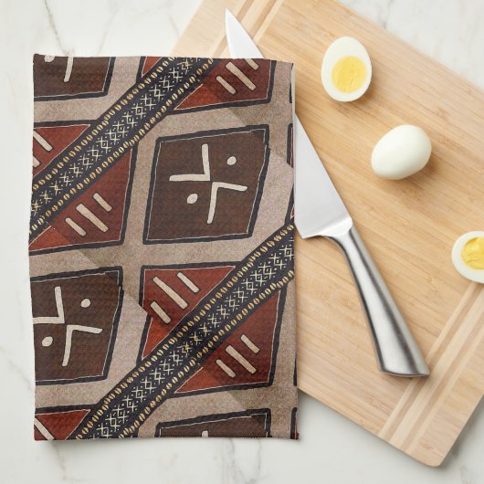 Tribal Motif Print Geschirrtuch (Viertel Falte)