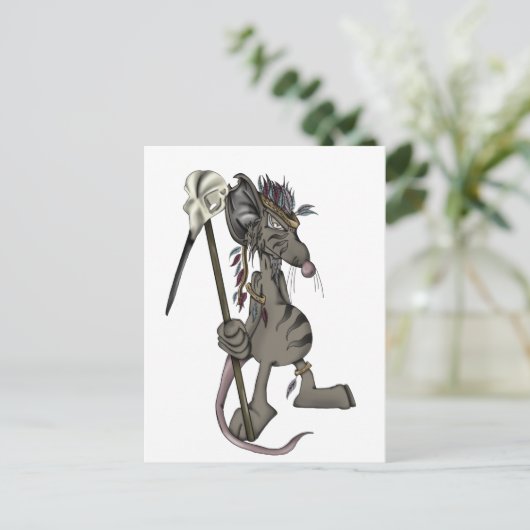 Tribal Mouse Postkarte (Stehend Vorderseite)