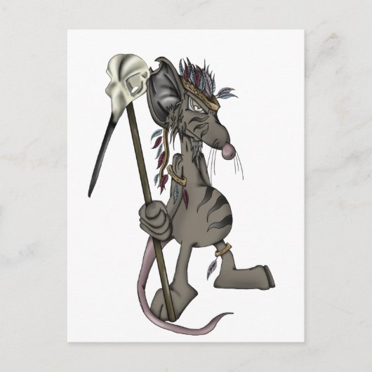 Tribal Mouse Postkarte (Vorderseite)