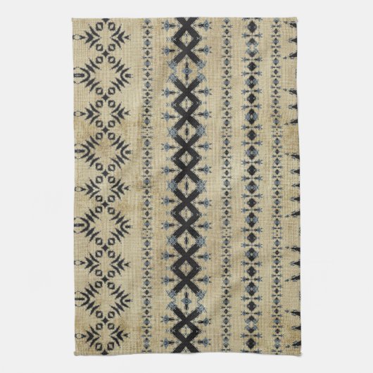 Tribal Mud Cloth 01   Geschirrtuch (Vertikal)