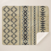 Tribal Mud Cloth 01 Sherpadecke (Vorderseite (Horizontal))