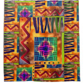 Tribal Mud Cloud Print Duschvorhang (Vorderseite)