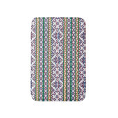 Tribal Multicfarbenes altes Symbol Folkloredesign Badematte (Vorderseite Vertikal)