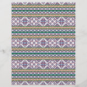 Tribal Multicfarbenes altes Symbol Folkloredesign Briefbogen (Vorderseite)