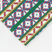 Tribal Multicfarbenes altes Symbol Folkloredesign Fleecedecke (Ecke)