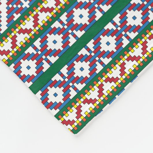 Tribal Multicfarbenes altes Symbol Folkloredesign Fleecedecke (Ecke)