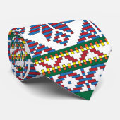 Tribal Multicfarbenes altes Symbol Folkloredesign Krawatte (Gerollt)