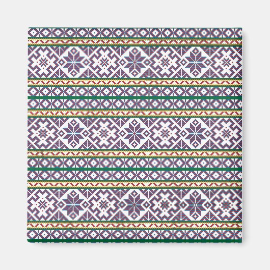 Tribal Multicfarbenes altes Symbol Folkloredesign Magnet (Vorne)