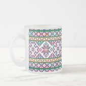 Tribal Multicfarbenes altes Symbol Folkloredesign Mattglastasse (Links)