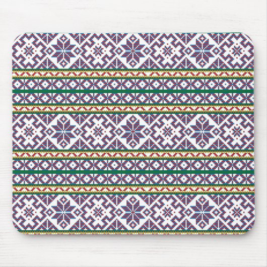 Tribal Multicfarbenes altes Symbol Folkloredesign Mousepad (Vorne)