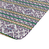 Tribal Multicfarbenes altes Symbol Folkloredesign Schneidebrett (Ecke)