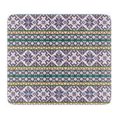 Tribal Multicfarbenes altes Symbol Folkloredesign Schneidebrett (Vorderseite)