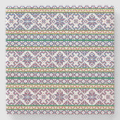 Tribal Multicfarbenes altes Symbol Folkloredesign Steinuntersetzer (Vorderseite)