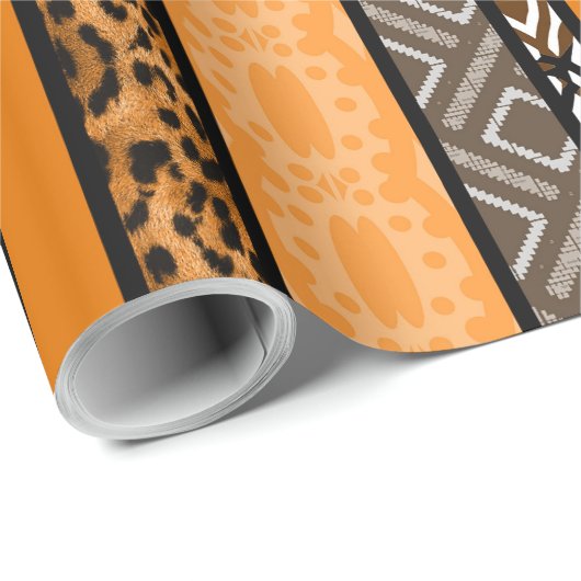 Tribal Muster Mix Geschenkpapier (Rolleneckpunkt)