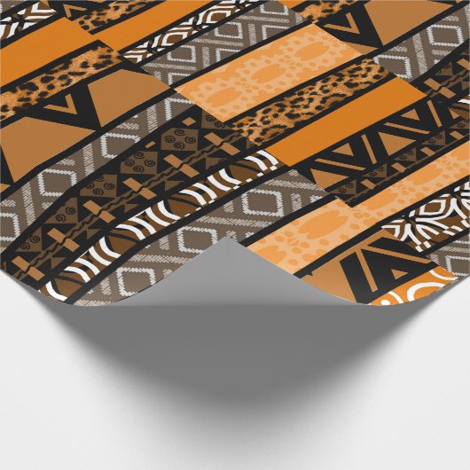 Tribal Muster Mix Geschenkpapier (Ecke)
