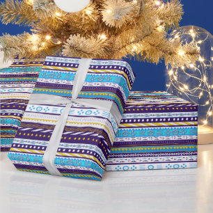 Tribal Muster Mix Wrapping Paper Geschenkpapier