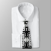 Tribal-Muster Schwarz-Weiß-Krawatte Krawatte (Gebunden)