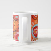 Tribal Muster Warme Farben Jumbo-Tasse (Rückseite)