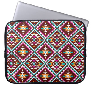 Tribal nahtlos buntes geometrisches Muster Laptopschutzhülle