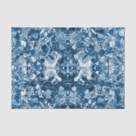 Tribal Native Art White Dark Classic Blue Design Seidenpapier
