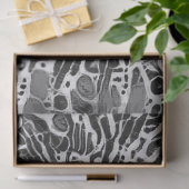 Tribal Native Mosaik Tabby Schwarz-Weiß-Kunst Seidenpapier (Geschenk)