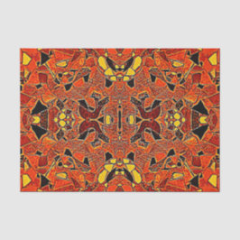 Tribal Native Orange Yellow Boho Western Muster Seidenpapier