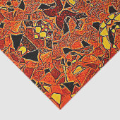 Tribal Native Orange Yellow Boho Western Muster Seidenpapier (Ausschnitt)