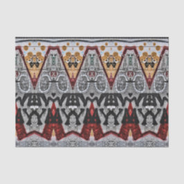 Tribal Native Red Gray Black Gold Muster Seidenpapier