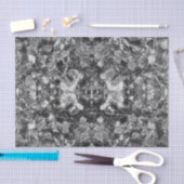 Tribal Native Schwarz-weiß Distressed Art Design Seidenpapier (Handwerk)