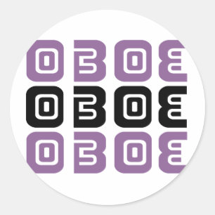 Tribal Oboe Music Runder Aufkleber