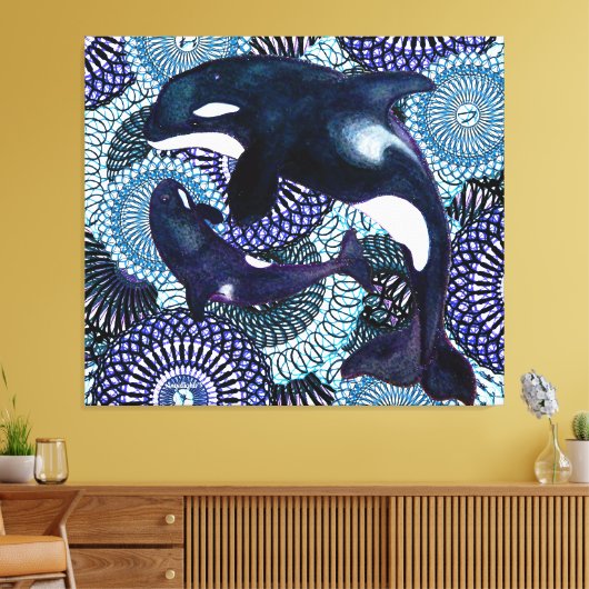 Tribal Orca Leinwanddruck (Insitu (Wohnzimmer))