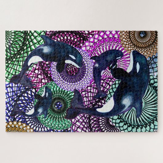 Tribal Orca Puzzle (Horizontal)