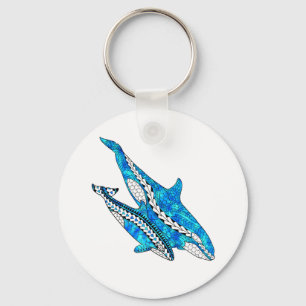 Tribal Orca Whales Schlüsselanhänger
