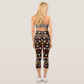 Tribal-Ornamente Capri Leggings (Rückseite)