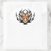 Tribal Ovaler Aufkleber (Tasche)