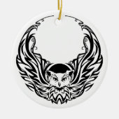 Tribal Owl Keramikornament (Vorne)