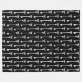 Tribal Owl Skelton Key Fleecedecke (Vorderseite (Horizontal))