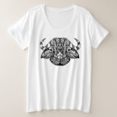 Tribal Ox Große Größe T-Shirt (Design vorne)
