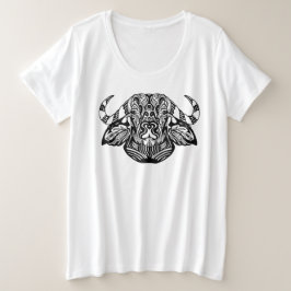 Tribal Ox Große Größe T-Shirt