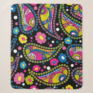 Tribal-Paisley, nahtloses ethnisches Muster. Sherpadecke