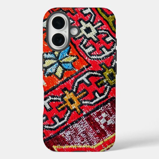 Tribal Patchwork Red Kilim Pattern Phone Case (Rückseite)