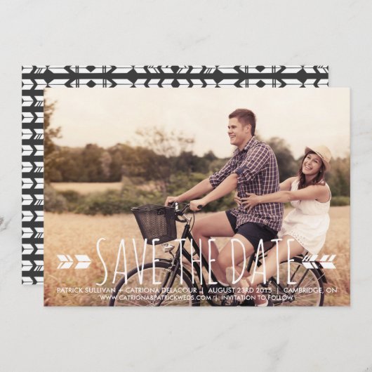 TRIBAL PATTERN FOTO ANKÜNDIGUNG DATUM FREIHALTEN (Vorne/Hinten)