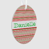 Tribal pattern personalized ornament (Vorderseite)