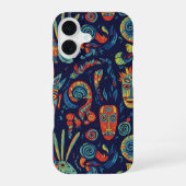 Tribal Patterns iPhone 16 Hülle (Rückseite)