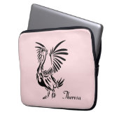 Tribal Pelican Art in Pink Laptopschutzhülle (Vorderseite Links)