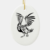 Tribal Pelican Art Keramik Ornament (Hinten)