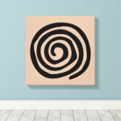 Tribal Petroglyph Spirale antike primitive Kunst Leinwanddruck (Insitu (Holzboden))