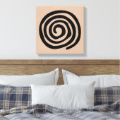 Tribal Petroglyph Spirale antike primitive Kunst Leinwanddruck (Insitu (Schlafzimmer))