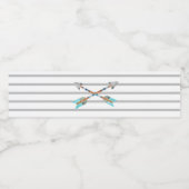 Tribal Pfeil Wild ein Wasser Flaschenlabel Wasserflaschenetikett (Einzelnes Label)