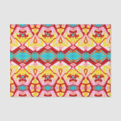 Tribal Pink Aquamarin Art Muster Decoupage Seidenpapier (Vorderseite)